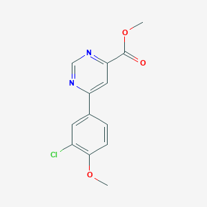 molecular formula C13H11ClN2O3 B12636079 Methyl 6-(3-chloro-4-methoxyphenyl)pyrimidine-4-carboxylate 