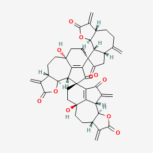molecular formula C45H44O11 B1263608 Ainsliatrimer B 