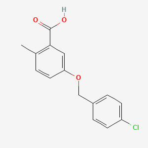 5-[(4-Chlorophenyl)methoxy]-2-methylbenzoic acid