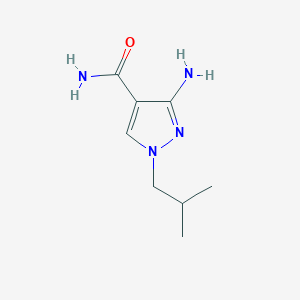 molecular formula C8H14N4O B12636118 1H-Pyrazole-4-carboxaMide, 3-aMino-1-(2-Methylpropyl)- 