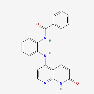 N-[2-[(7-oxo-8H-1,8-naphthyridin-4-yl)amino]phenyl]benzamide