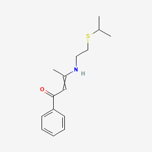 molecular formula C15H21NOS B12636141 1-Phenyl-3-({2-[(propan-2-yl)sulfanyl]ethyl}amino)but-2-en-1-one CAS No. 919083-47-9