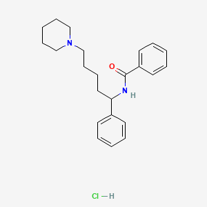 N-[1-phenyl-5-(1-piperidinyl)pentyl]-benzamide hydrochloride