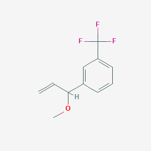 molecular formula C11H11F3O B12636189 1-(1-Methoxyprop-2-en-1-yl)-3-(trifluoromethyl)benzene CAS No. 921610-62-0