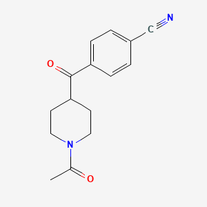 molecular formula C15H16N2O2 B12636198 4-(1-Acetylpiperidine-4-carbonyl)benzonitrile CAS No. 920009-32-1