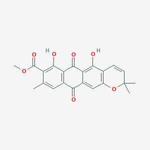 molecular formula C22H18O7 B1263620 Laurenquinone B 