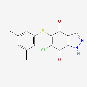 molecular formula C15H11ClN2O2S B12636203 6-Chloro-5-[(3,5-dimethylphenyl)sulfanyl]-1H-indazole-4,7-dione CAS No. 918961-35-0