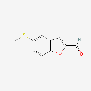 molecular formula C10H8O2S B12636205 5-(Methylsulfanyl)-1-benzofuran-2-carbaldehyde CAS No. 918821-65-5