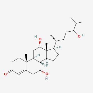 molecular formula C27H44O4 B1263621 7α,12α,24-三羟基胆固醇-4-烯-3-酮 