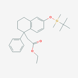 1-Naphthaleneacetic acid, 6-[[(1,1-diMethylethyl)diMethylsilyl]oxy]-1,2,3,4-tetrahydro-1-phenyl-, ethyl ester