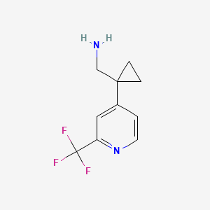 molecular formula C10H11F3N2 B12636229 (1-(2-(Trifluoromethyl)pyridin-4-YL)cyclopropyl)methanamine 