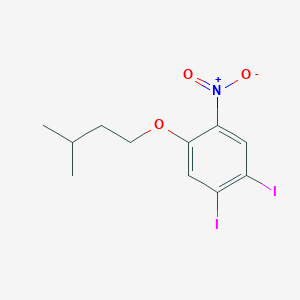 molecular formula C11H13I2NO3 B12636238 1,2-Diiodo-4-(3-methylbutoxy)-5-nitrobenzene CAS No. 920504-15-0