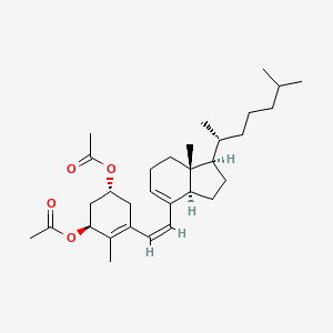 molecular formula C31H48O4 B1263624 1-Hydroxyprevitamin D3 diacetate 