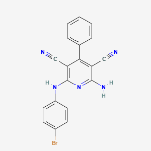 2-Amino-6-(4-bromoanilino)-4-phenylpyridine-3,5-dicarbonitrile