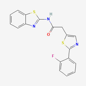 N-[(2E)-1,3-benzothiazol-2(3H)-ylidene]-2-[2-(2-fluorophenyl)-1,3-thiazol-5-yl]acetamide