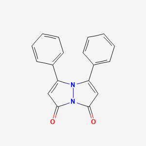 molecular formula C18H12N2O2 B12636320 3,5-Diphenyl-1H,7H-pyrazolo[1,2-a]pyrazole-1,7-dione CAS No. 919533-31-6