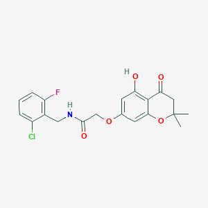 N-(2-chloro-6-fluorobenzyl)-2-[(5-hydroxy-2,2-dimethyl-4-oxo-3,4-dihydro-2H-chromen-7-yl)oxy]acetamide