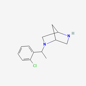 molecular formula C13H17ClN2 B12636370 2-[1-(2-Chlorophenyl)ethyl]-2,5-diazabicyclo[2.2.1]heptane CAS No. 920531-57-3