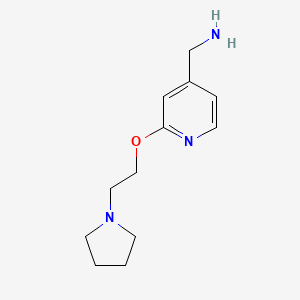 [2-(2-Pyrrolidin-1-ylethoxy)pyridin-4-yl]methanamine