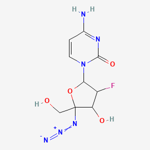 molecular formula C9H11FN6O4 B1263638 4'-C-Azido-2'-deoxy-2'-fluoro-b-D-arabinocytidine 