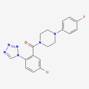 molecular formula C18H16BrFN6O B12636386 C18H16BrFN6O 