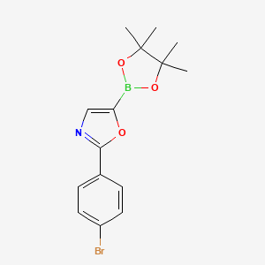 molecular formula C15H17BBrNO3 B12636393 2-(4-Bromophenyl)-5-(4,4,5,5-tetramethyl-1,3,2-dioxaborolan-2-yl)-1,3-oxazole CAS No. 942070-86-2