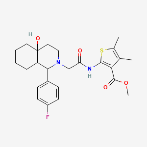 2-{2-[1-(4-Fluoro-phenyl)-4a-hydroxy-octahydro-isoquinolin-2-yl]-acetylamino}-4,5-dimethyl-thiophene-3-carboxylic acid methyl ester