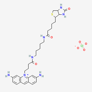 3,6-diamino-10-{4-oxo-4-[(5-{[5-(2-oxohexahydro-1H-thieno[3,4-d]imidazol-4-yl)pentanoyl]amino}pentyl)amino]butyl}acridinium perchlorate