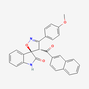 molecular formula C28H20N2O4 B12636419 (3R,4'S)-3'-(4-methoxyphenyl)-4'-(naphthalene-2-carbonyl)spiro[1H-indole-3,5'-4H-1,2-oxazole]-2-one 