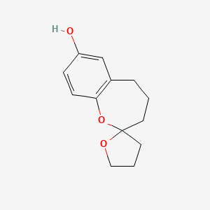 molecular formula C13H16O3 B12636425 Spiro[1-benzoxepin-2(3H),2'(3'H)-furan]-7-ol, 4,4',5,5'-tetrahydro- 