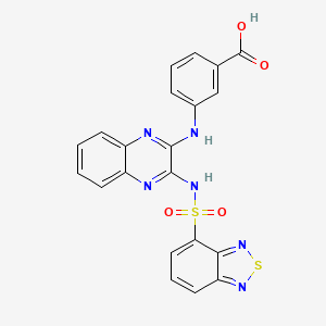 3-[[3-(2,1,3-Benzothiadiazol-4-ylsulfonylamino)quinoxalin-2-yl]amino]benzoic acid