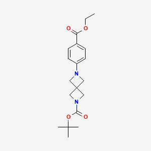 2,6-Diazaspiro[3.3]heptane-2-carboxylic acid, 6-[4-(ethoxycarbonyl)phenyl]-, 1,1-dimethylethyl ester