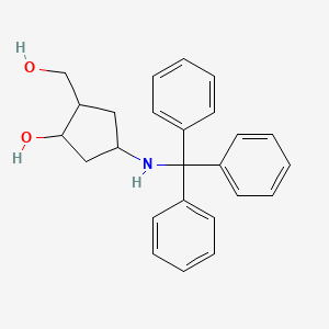 (1S,2S,4R)-2-(hydroxymethyl)-4-(tritylamino)cyclopentan-1-ol