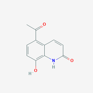 molecular formula C11H9NO3 B126365 5-acetyl-8-hydroxy-1H-quinolin-2-one CAS No. 62978-73-8