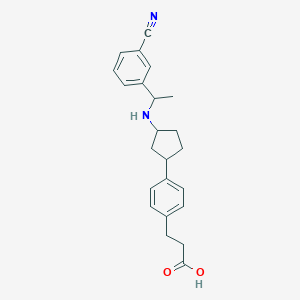 Benzenepropanoic acid, 4-[(1S,3S)-3-[[(1R)-1-(3-cyanophenyl)ethyl]amino]cyclopentyl]-