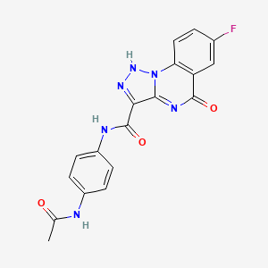 molecular formula C18H13FN6O3 B12636536 C18H13FN6O3 