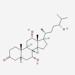molecular formula C27H46O4 B1263654 7α,12α,24-三羟基-5β-胆甾烷-3-酮 