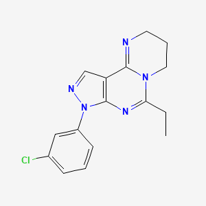 8-(3-Chlorophenyl)-6-ethyl-2,3,4,8-tetrahydropyrazolo[4,3-e]pyrimido[1,2-c]pyrimidine