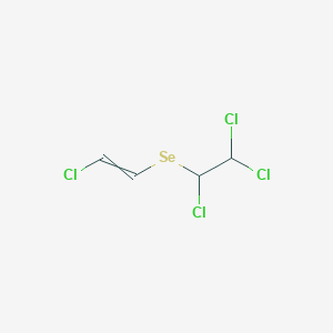 molecular formula C4H4Cl4Se B12636559 1-Chloro-2-[(1,2,2-trichloroethyl)selanyl]ethene CAS No. 920321-18-2