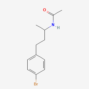 molecular formula C12H16BrNO B12636563 N-[4-(4-bromophenyl)butan-2-yl]acetamide 