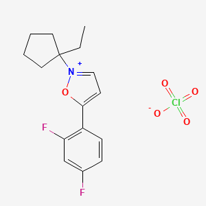 5-(2,4-Difluorophenyl)-2-(1-ethylcyclopentyl)-1,2-oxazol-2-ium perchlorate