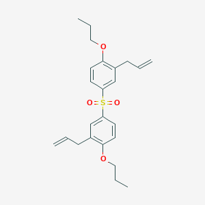 molecular formula C24H30O4S B12636652 1,1'-Sulfonylbis[3-(prop-2-en-1-yl)-4-propoxybenzene] CAS No. 920281-40-9