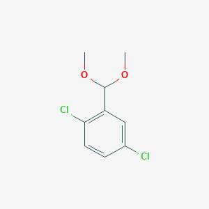 molecular formula C9H10Cl2O2 B12636665 1,4-Dichloro-2-(dimethoxymethyl)benzene CAS No. 919355-54-7