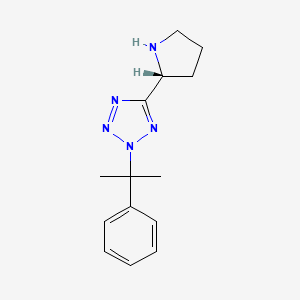 2-(2-Phenylpropan-2-yl)-5-[(2R)-pyrrolidin-2-yl]-2H-tetrazole