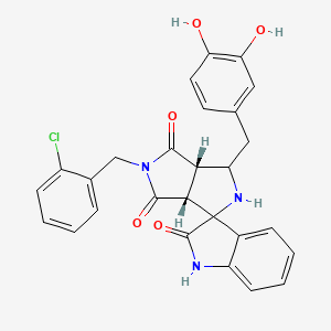 (3aR,6aS)-5-[(2-chlorophenyl)methyl]-1-[(3,4-dihydroxyphenyl)methyl]spiro[1,2,3a,6a-tetrahydropyrrolo[3,4-c]pyrrole-3,3'-1H-indole]-2',4,6-trione