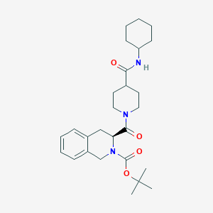 tert-butyl (3S)-3-{[4-(cyclohexylcarbamoyl)piperidin-1-yl]carbonyl}-3,4-dihydroisoquinoline-2(1H)-carboxylate