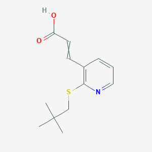 3-{2-[(2,2-Dimethylpropyl)sulfanyl]pyridin-3-yl}prop-2-enoic acid