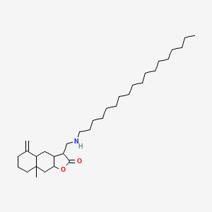 molecular formula C33H59NO2 B12636707 8a-methyl-5-methylidene-3-[(octadecylamino)methyl]-3a,4,4a,6,7,8,9,9a-octahydro-3H-benzo[f][1]benzofuran-2-one 