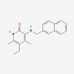 5-Ethyl-4,6-dimethyl-3-{[(naphthalen-2-yl)methyl]amino}pyridin-2(1H)-one