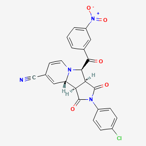 (3aS,4R,9aS,9bR)-2-(4-chlorophenyl)-4-[(3-nitrophenyl)carbonyl]-1,3-dioxo-2,3,3a,4,9a,9b-hexahydro-1H-pyrrolo[3,4-a]indolizine-8-carbonitrile